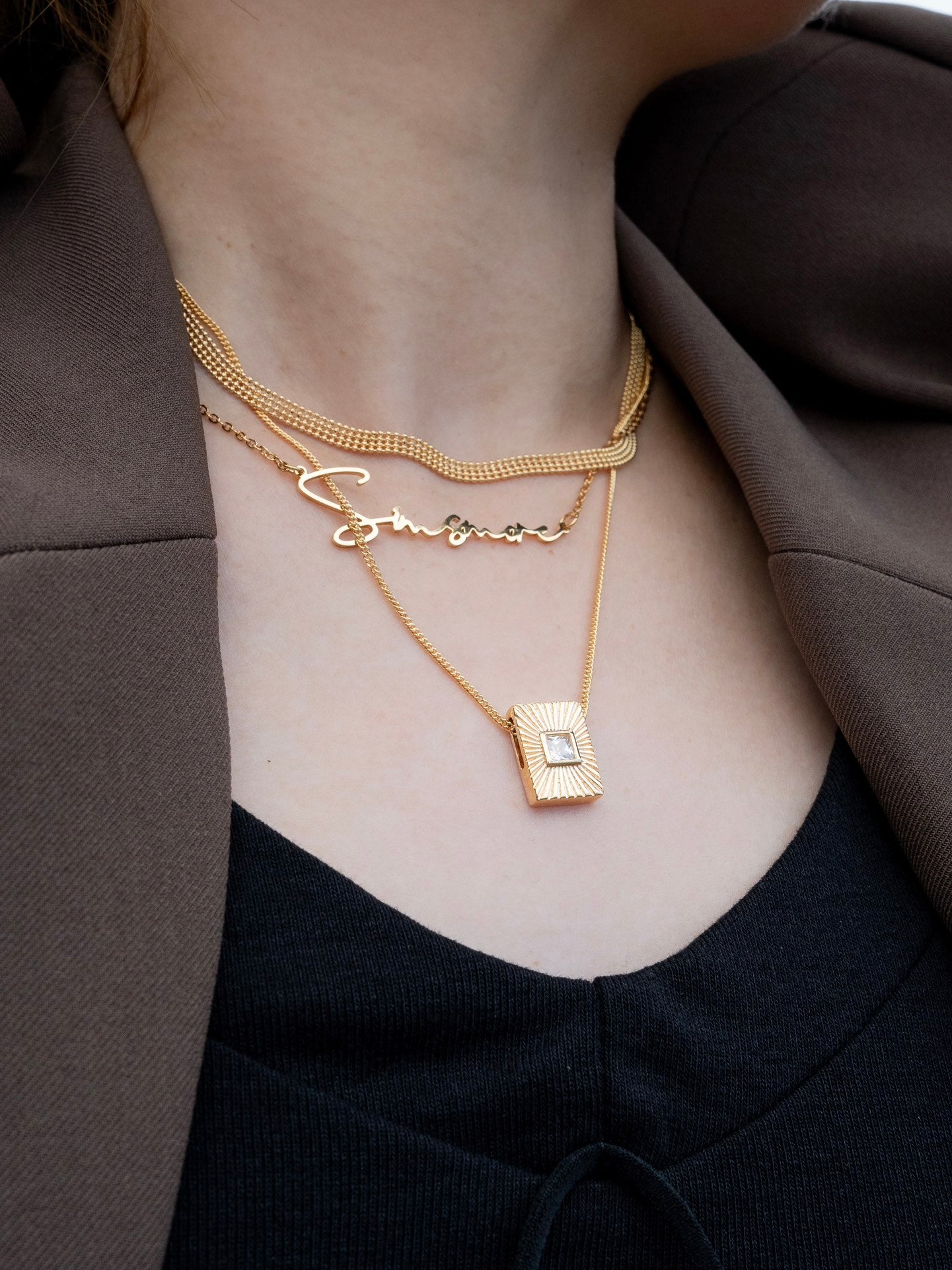 Personalized Custom Letter Silver Necklace