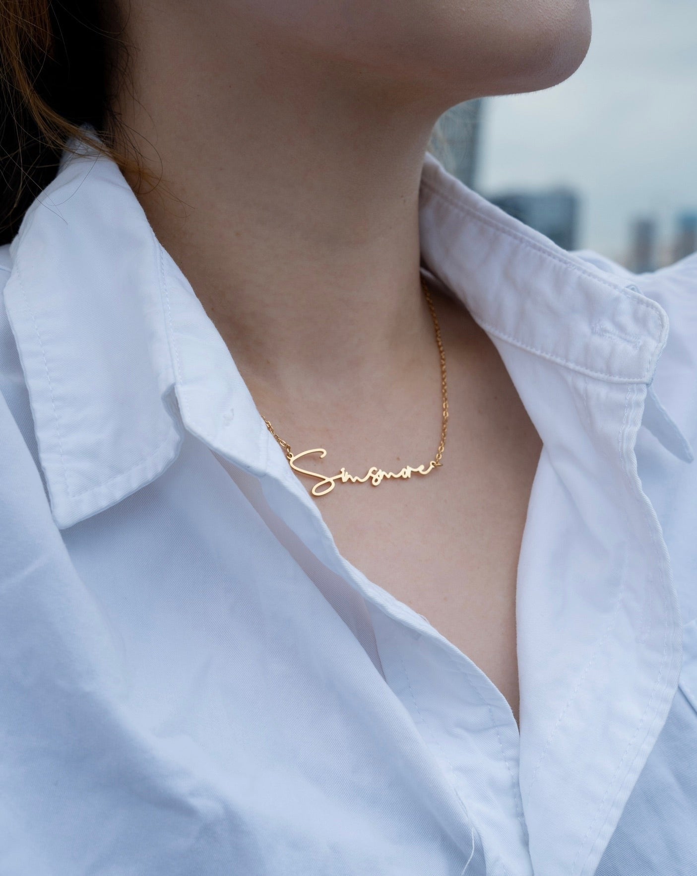 Personalized Custom Letter Silver Necklace