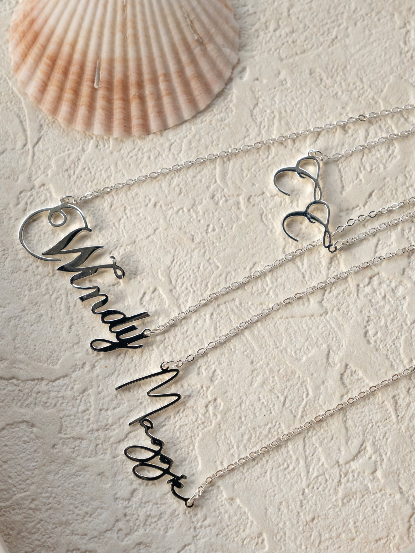 Personalized Custom Letter Silver Necklace
