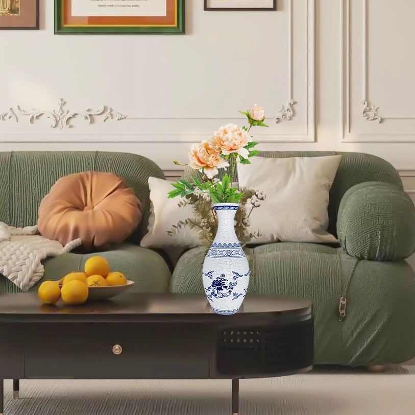 Build-A-Bloom™ 3D Puzzle Vase – DIY Art + Free Faux Flowers You Can Choose