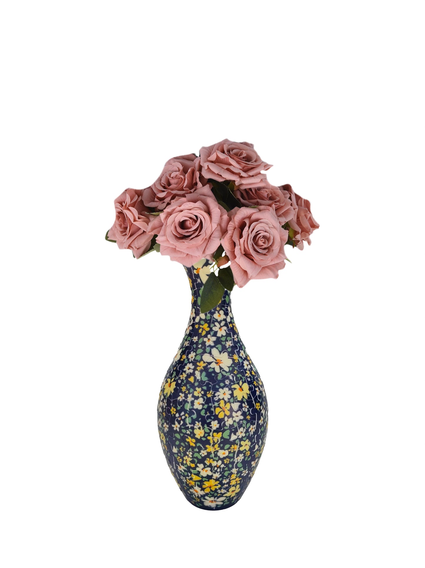 Build-A-Bloom™ 3D Puzzle Vase – DIY Art + Free Faux Flowers You Can Choose