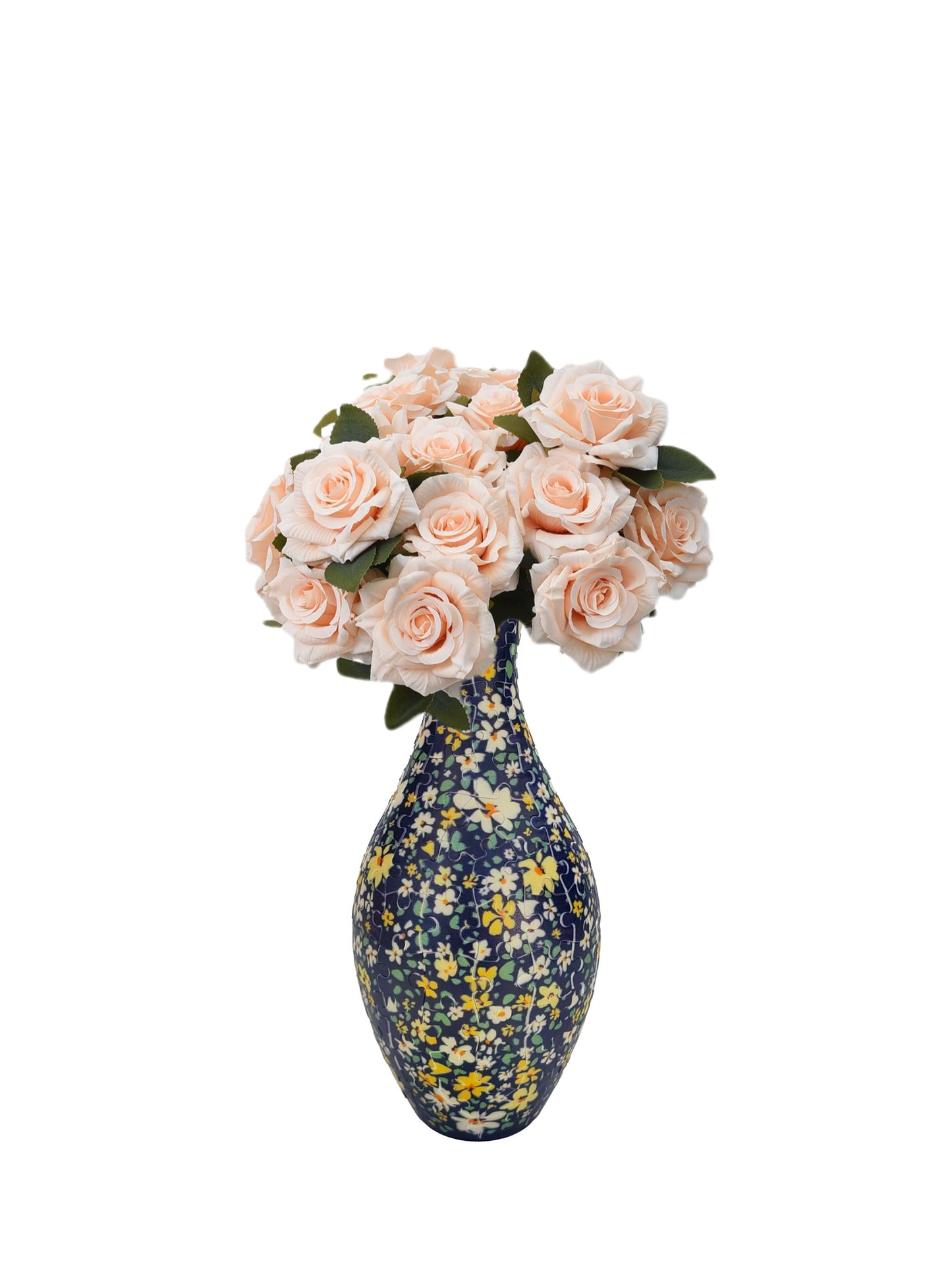 Build-A-Bloom™ 3D Puzzle Vase – DIY Art + Free Faux Flowers You Can Choose