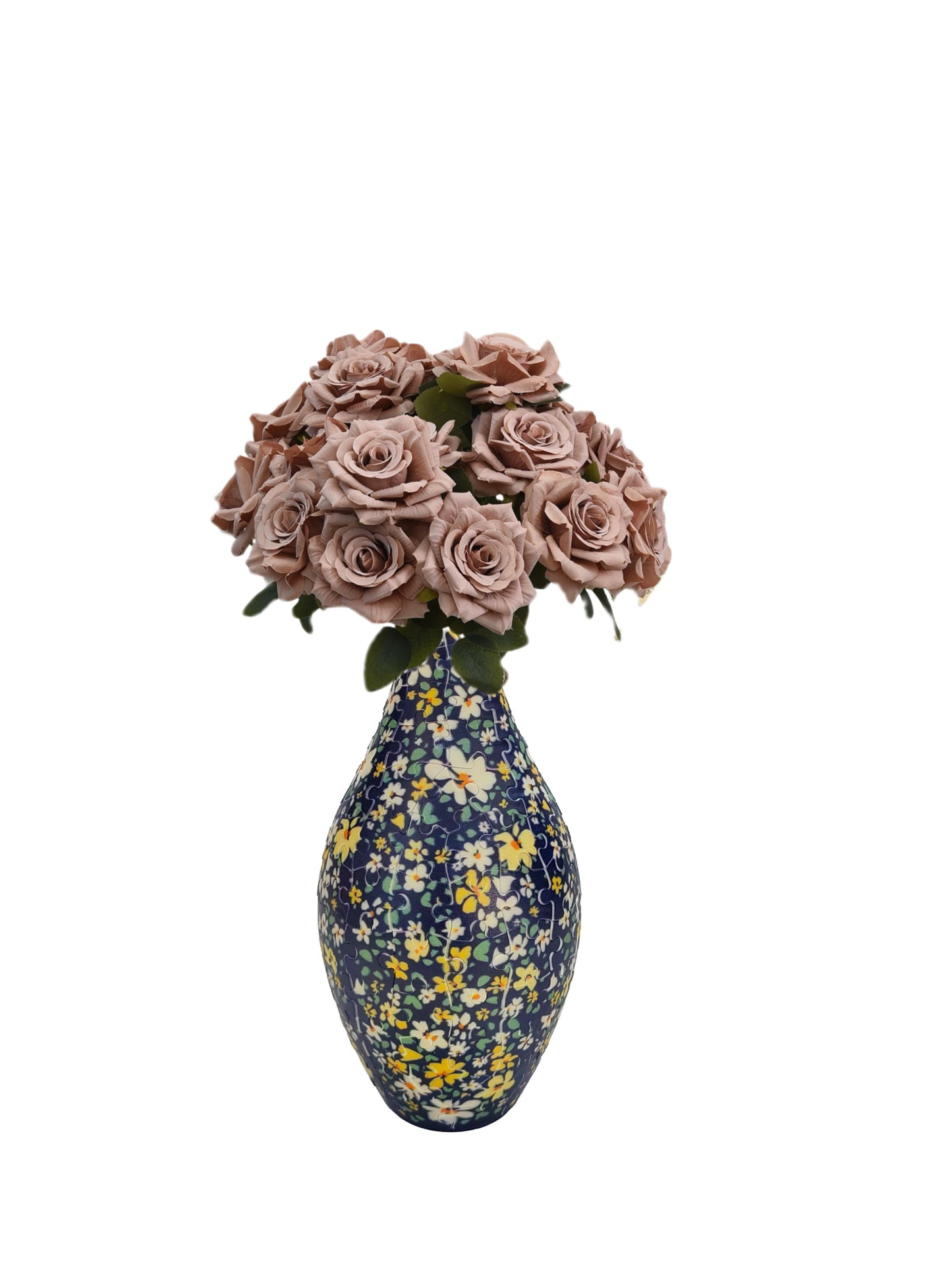 Build-A-Bloom™ 3D Puzzle Vase – DIY Art + Free Faux Flowers You Can Choose