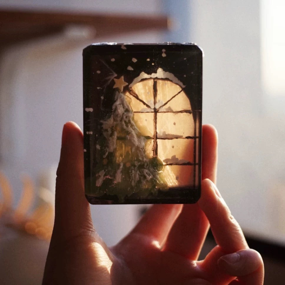 Christmas Tree Window Scenery: Handmade Aromatic Soap Gift