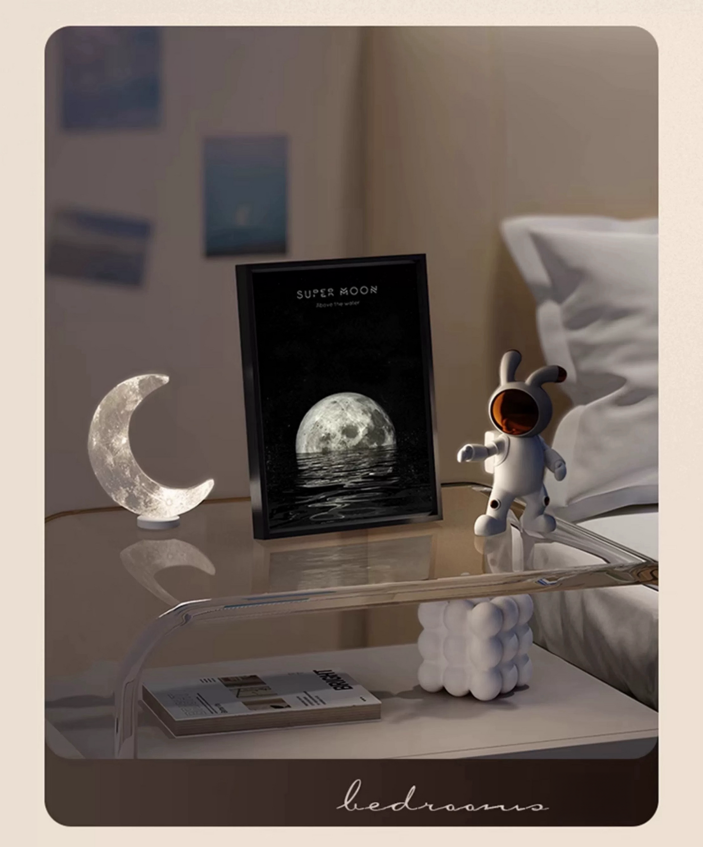 「3-in-1 Luminous Melody」Singing Wall Art Light: Night Light, Speaker & Decorative Painting