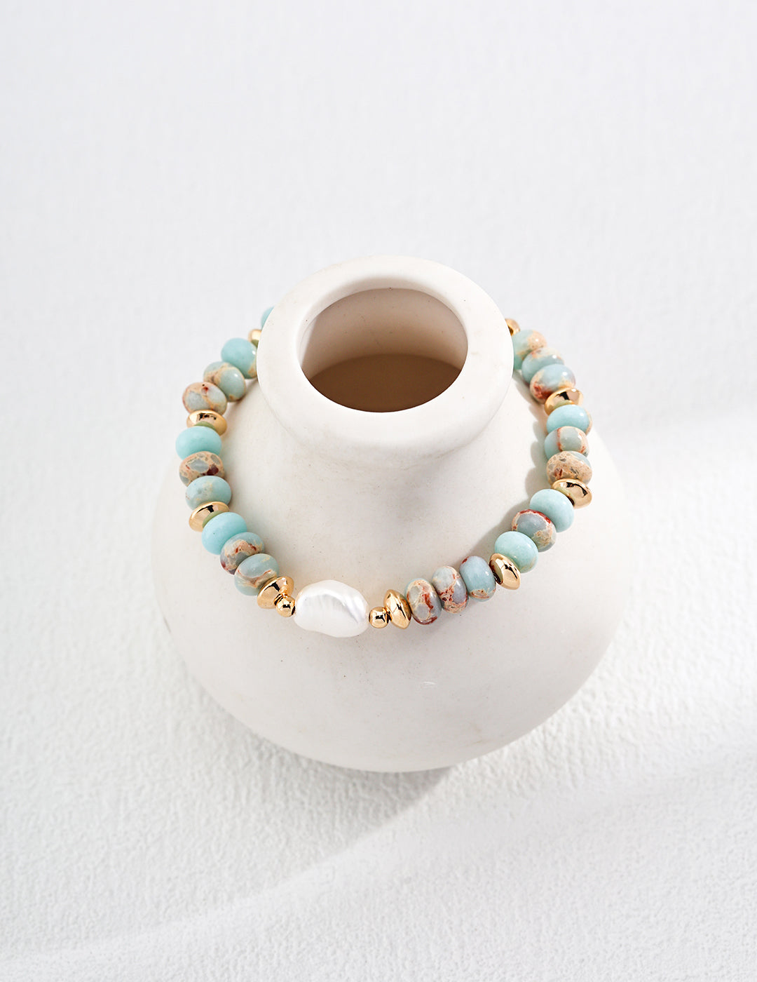Lake Serenity: Lardetite and Pearl Bracelet