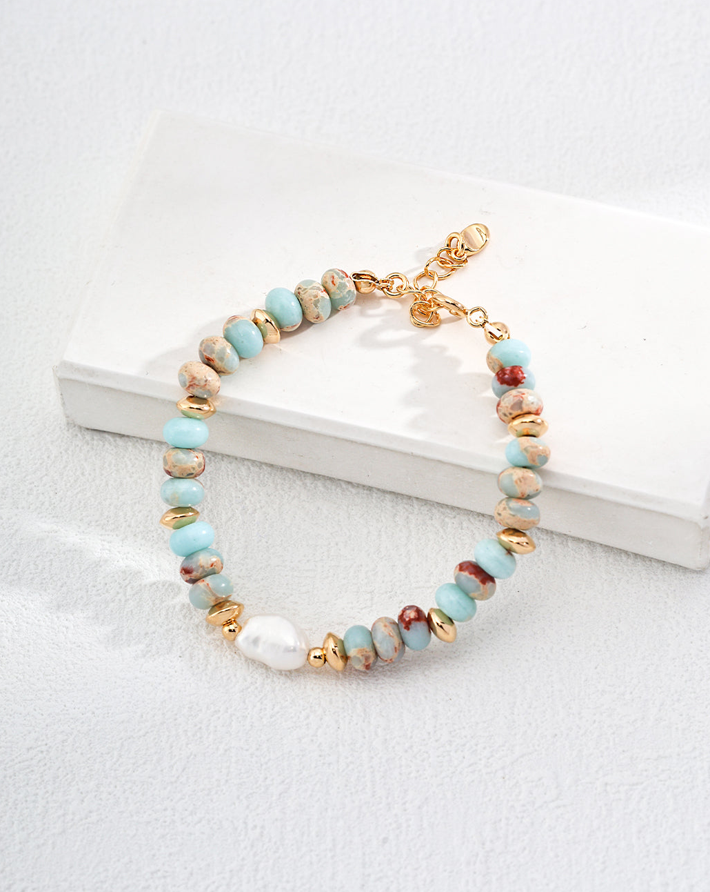 Lake Serenity: Lardetite and Pearl Bracelet