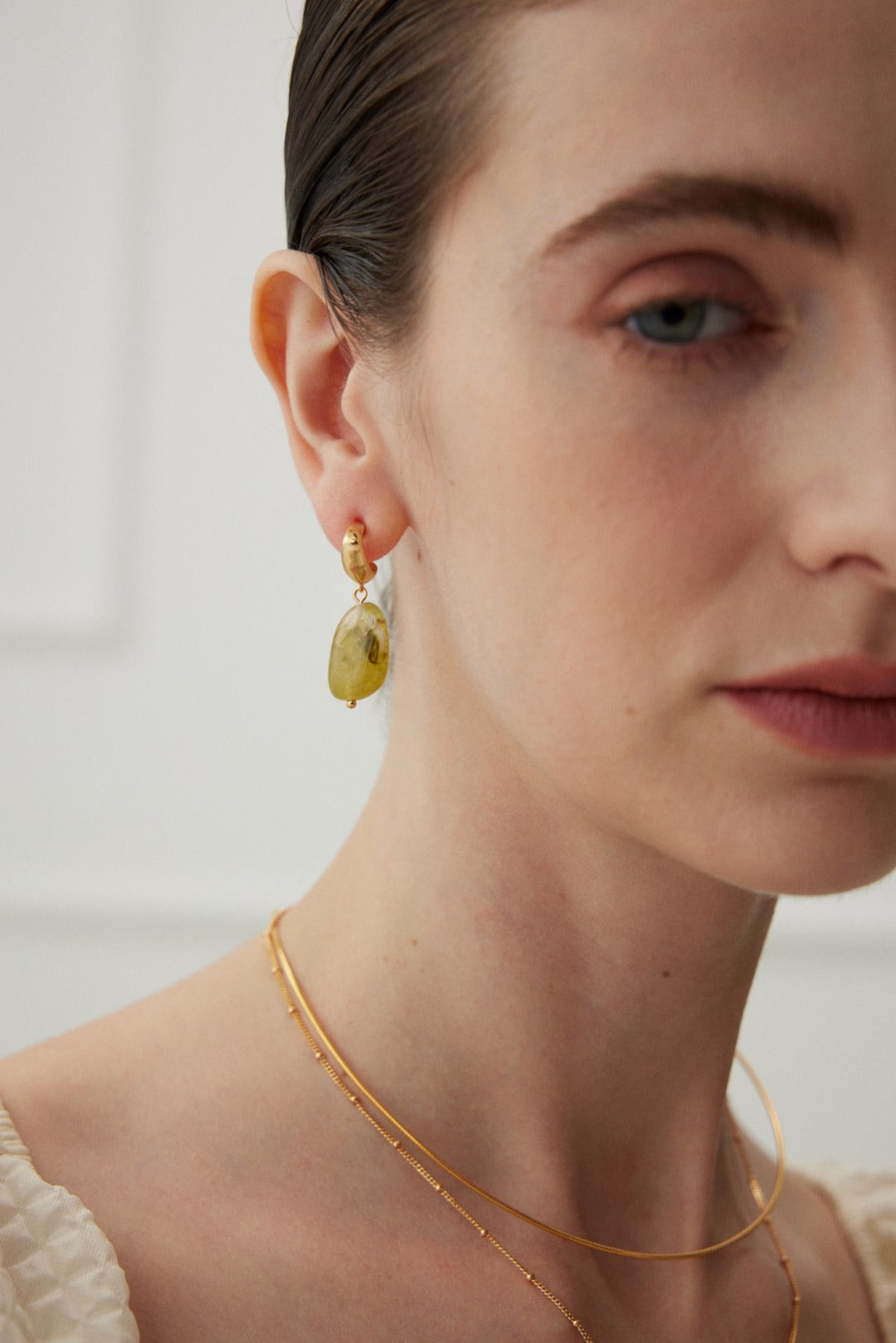 Vibrant Modern Green Resin Stud Earrings