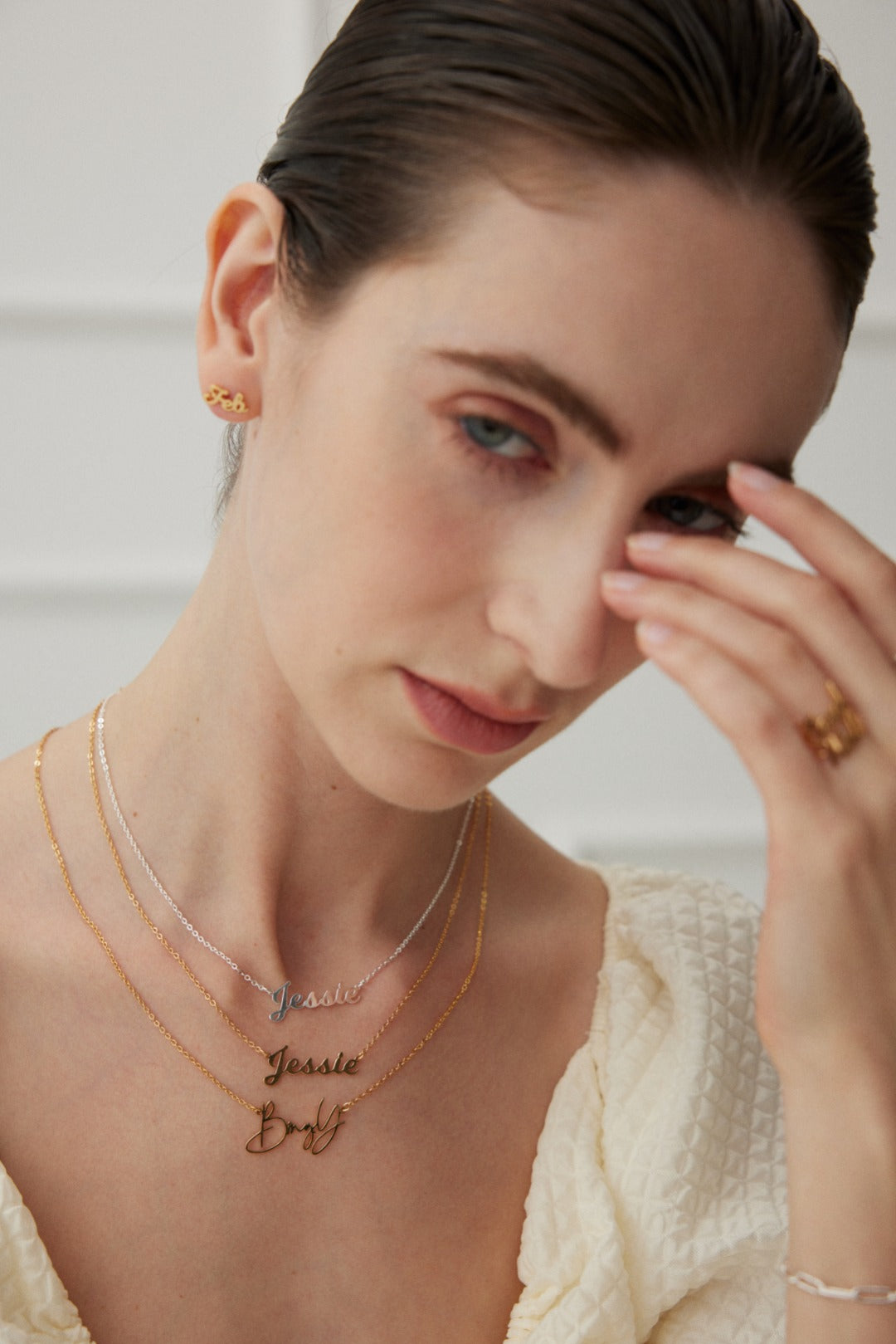 Personalized Custom Letter Silver Necklace
