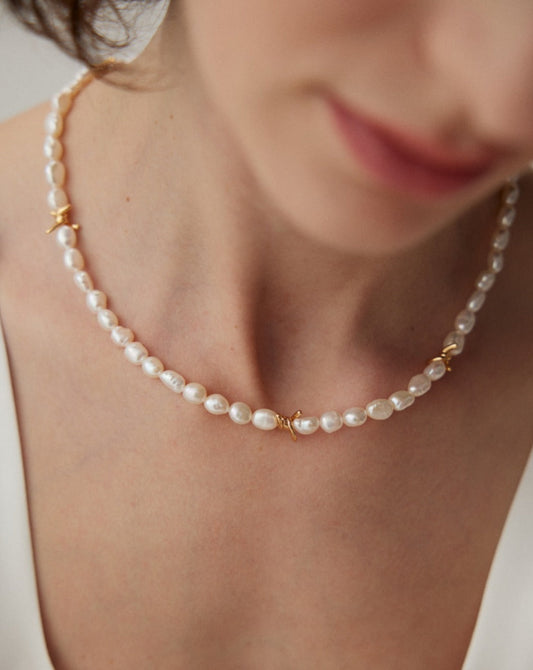 Vine's Kiss Natural Baroque Pearl Necklace