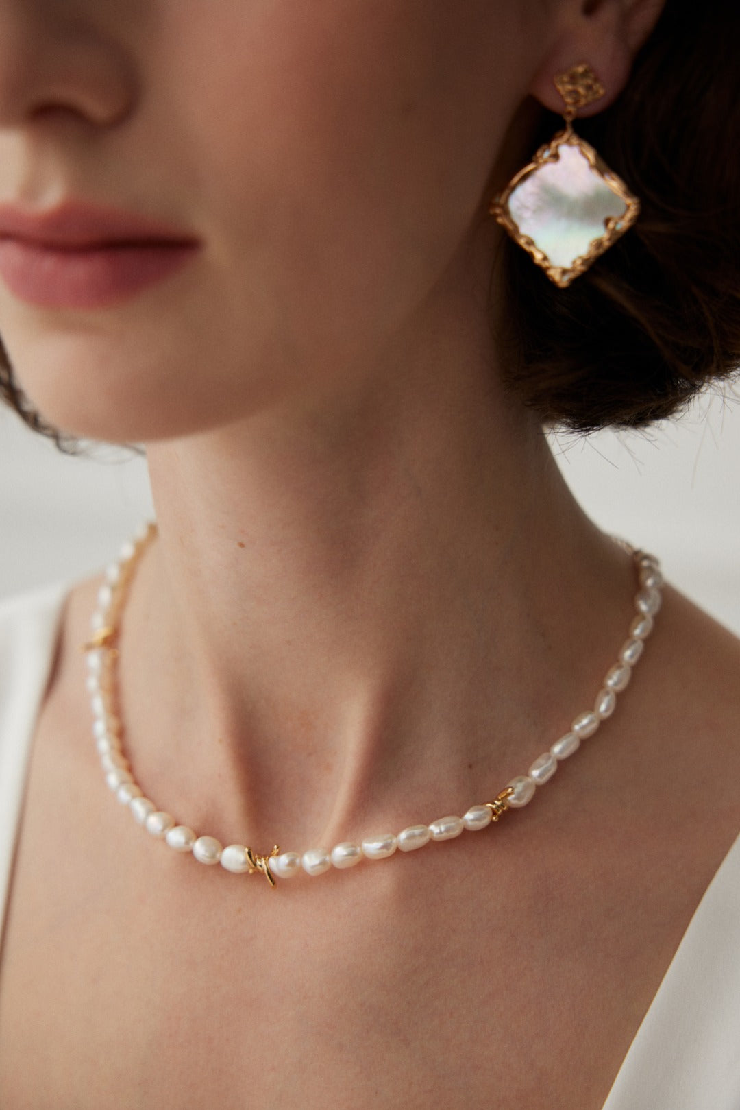 Vine's Kiss Natural Baroque Pearl Necklace