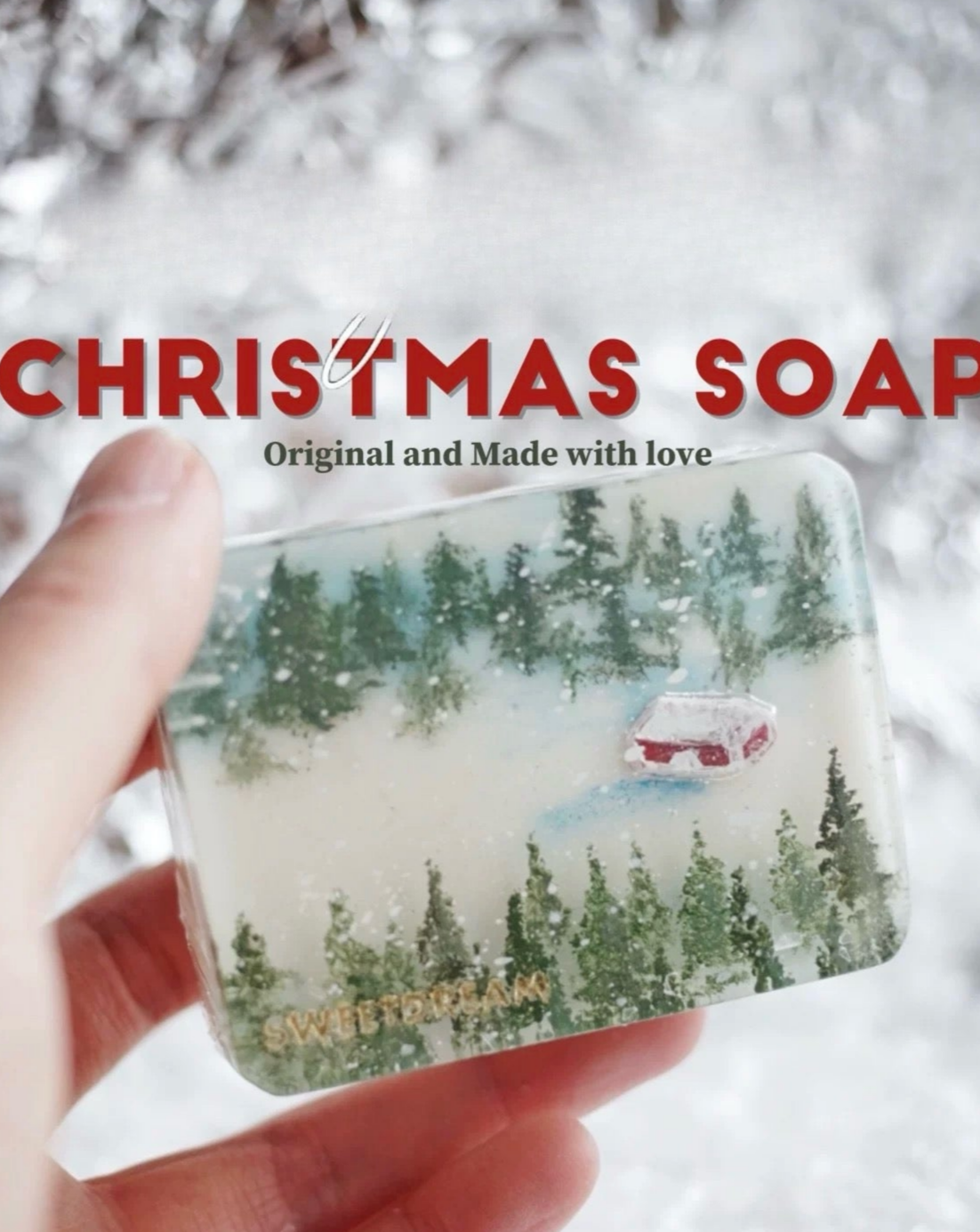 Winter Forest Wonder: Handmade Aromatic Soap Gift (Gift box and greeting card service for free)