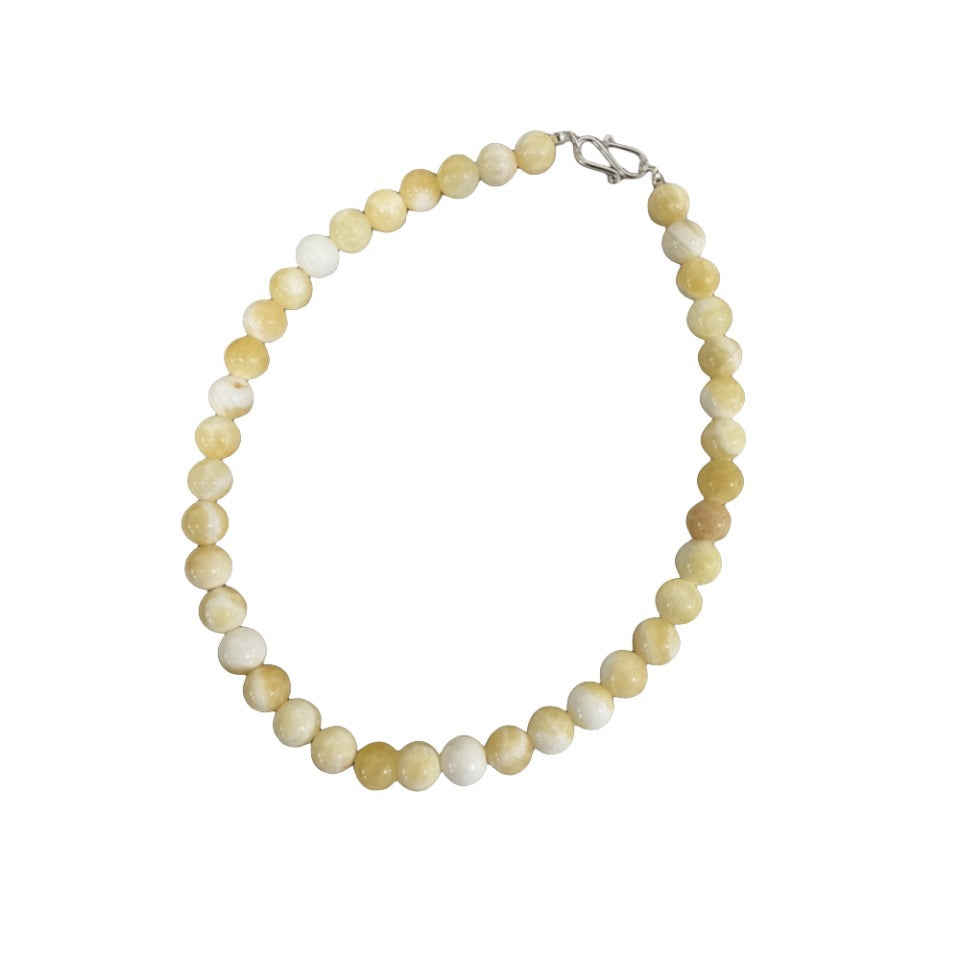 Lemon Drop Delight: Yellow Jade Necklace