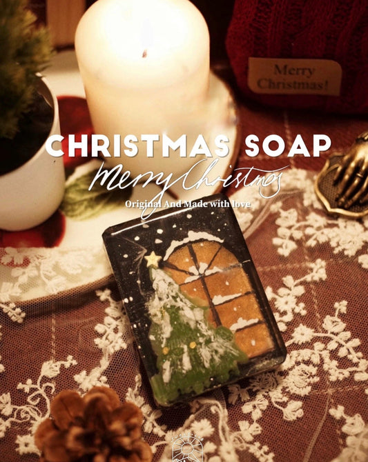 Christmas Tree Window Scenery: Handmade Aromatic Soap Gift