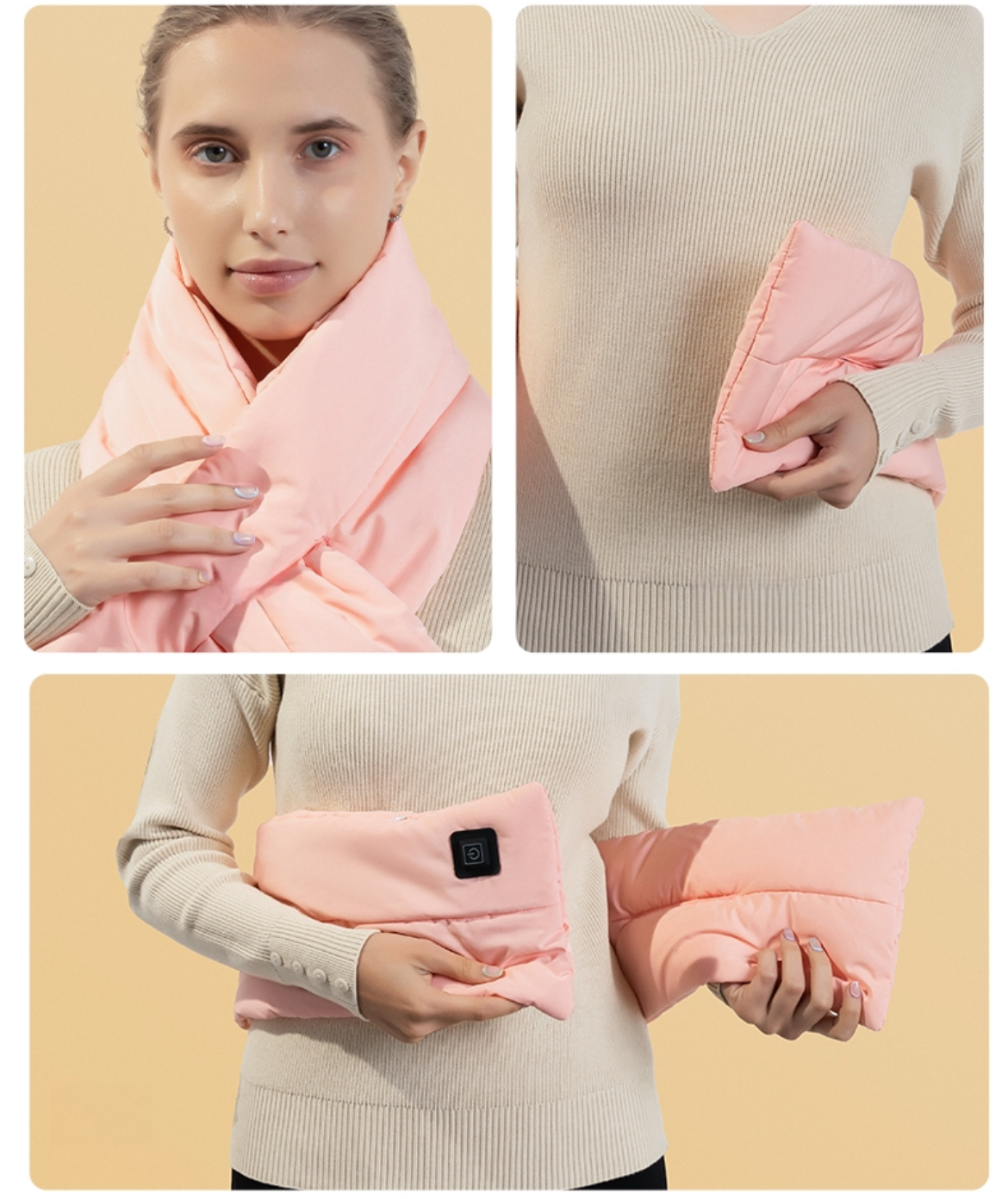 Lightweight & Cozy Heated Scarf - Graphene Technology, Fast Heating, Multi-Purpose Warmth