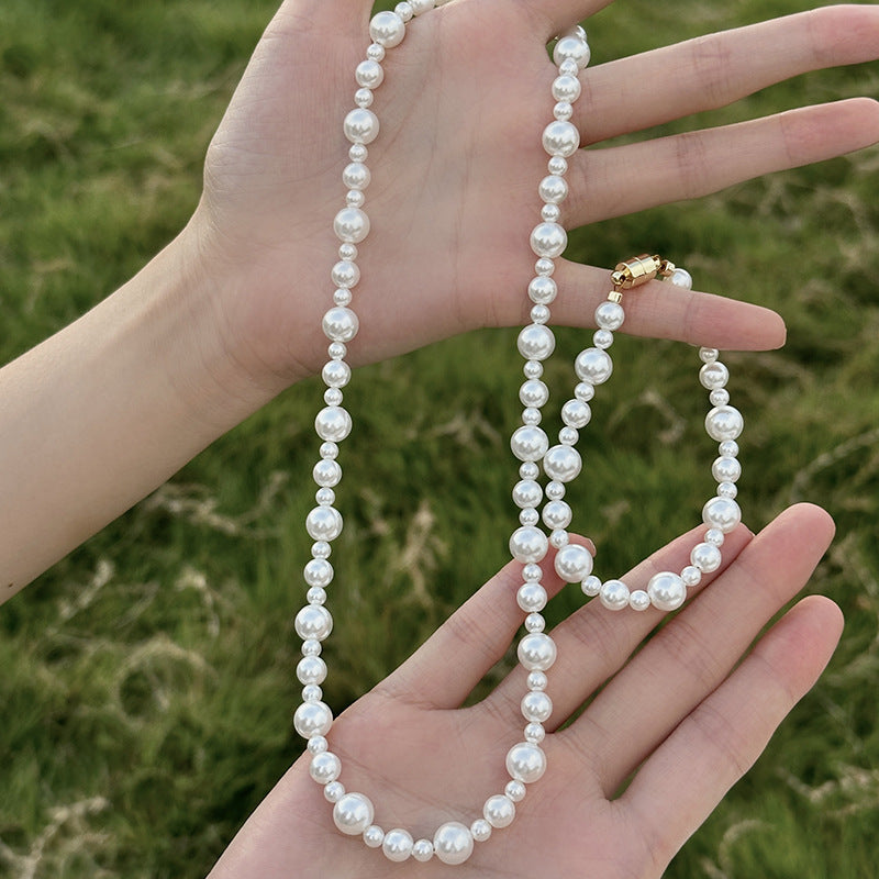 Crystal Pearl Hand-Knotted Necklace