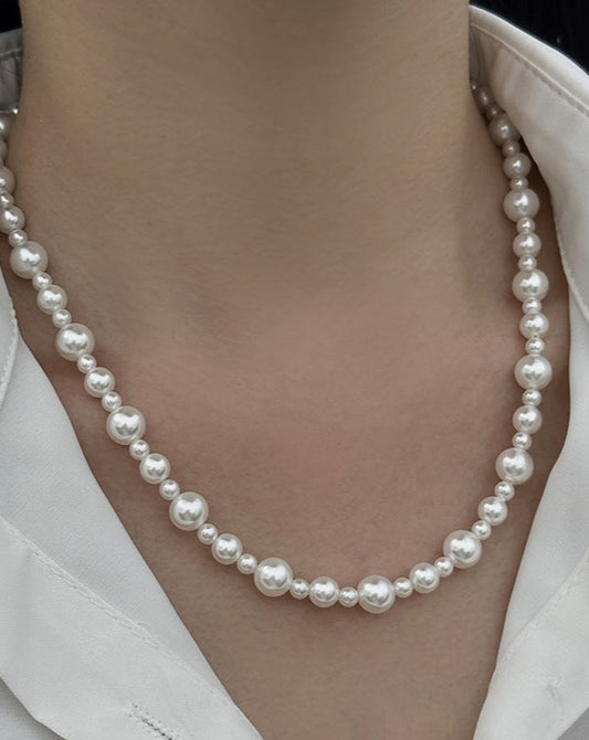 Crystal Pearl Hand-Knotted Necklace