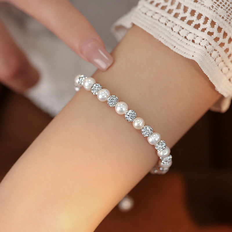 Celestial Charm Dazzling Star Pearl Bracelet