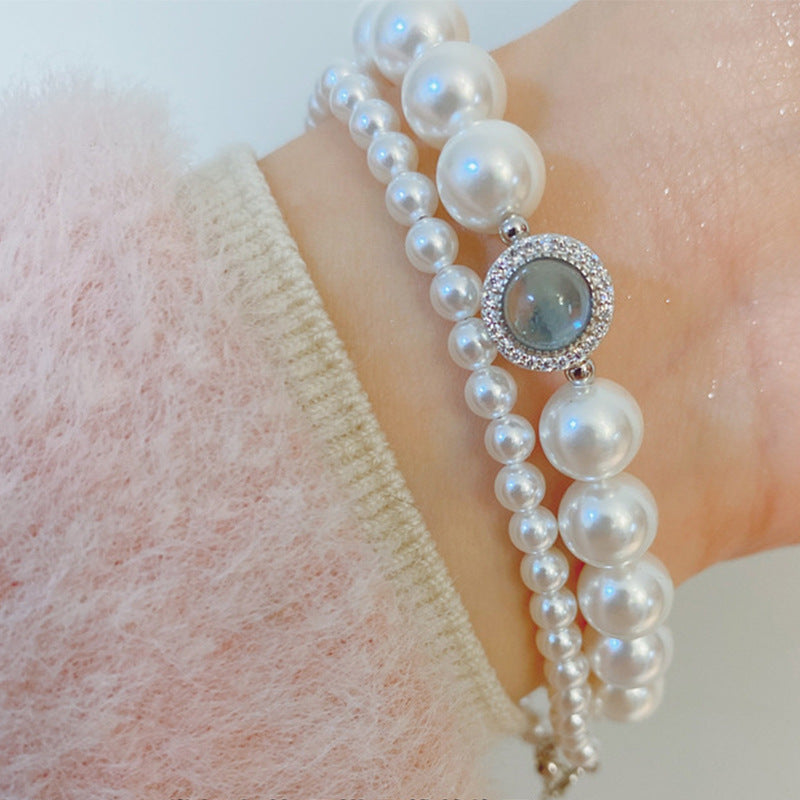 Deep Sea Mother-of-Pearl and Pearl Bracelet