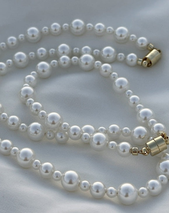 Crystal Pearl Hand-Knotted Necklace