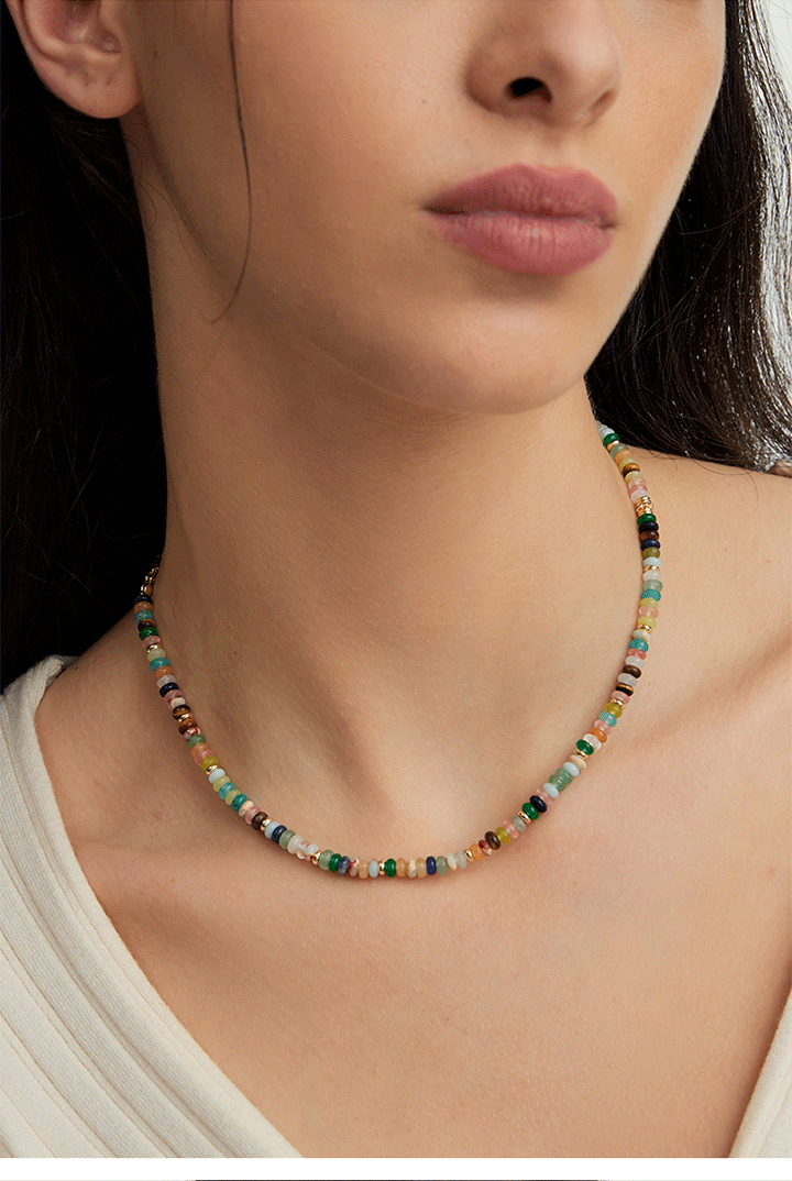 Colorful and Playful Dopamine Beaded Necklace