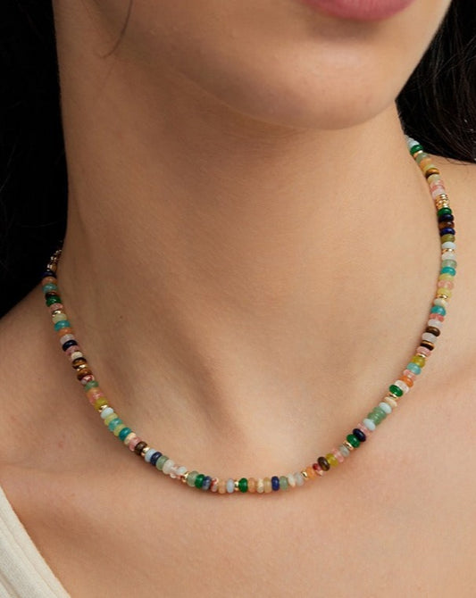 Colorful and Playful Dopamine Beaded Necklace