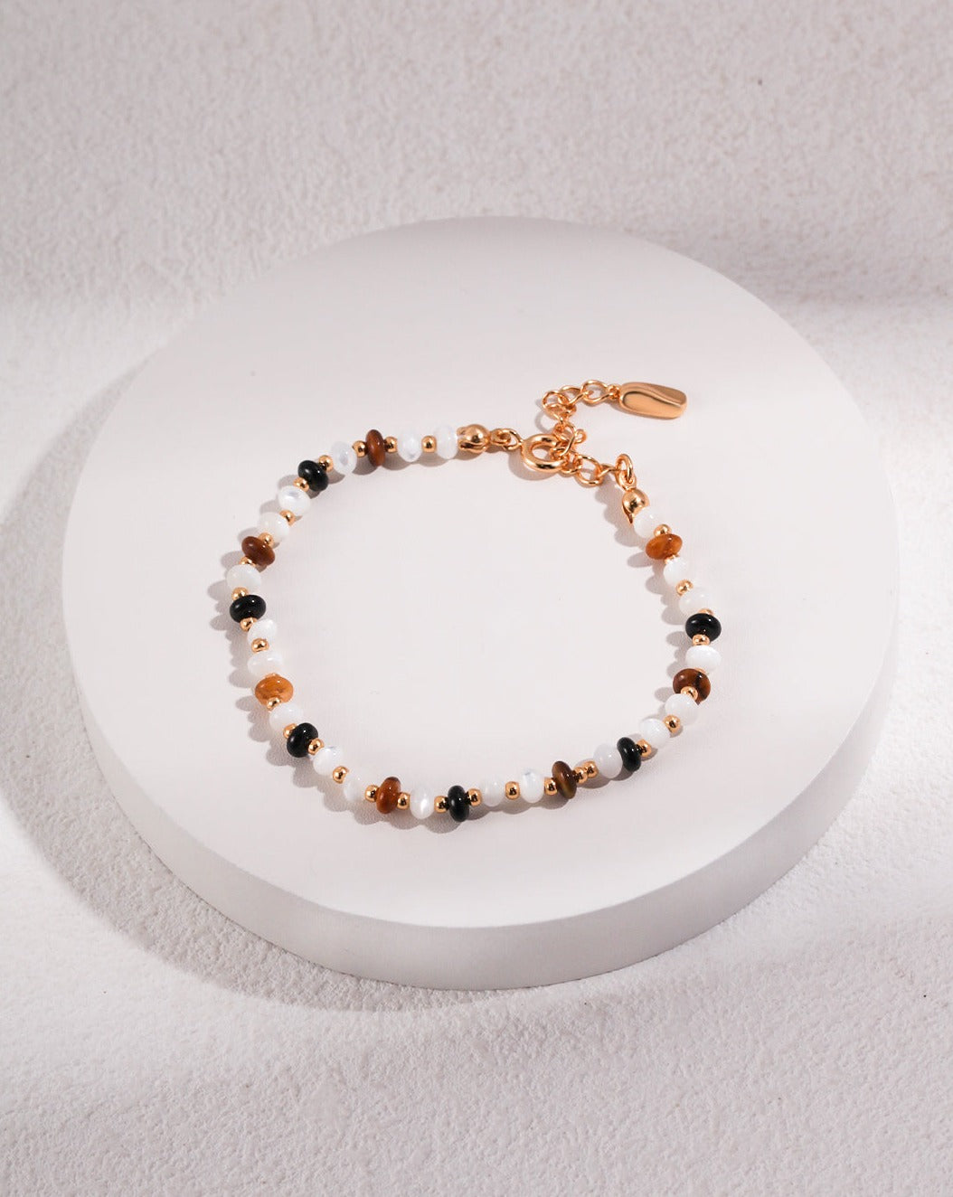 Energetic Amber Tiger's Gaze Pearl Bracelet - Elegant & Timeless