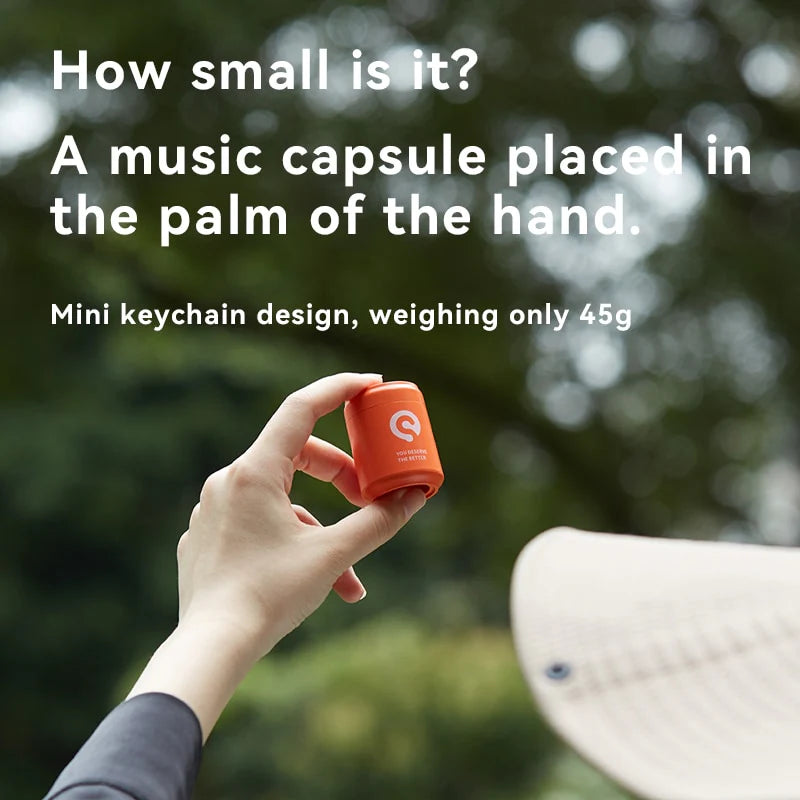 Capsule MINI Speaker & Flashlight - Portable 2-in-1 Music Capsule with Keychain Design