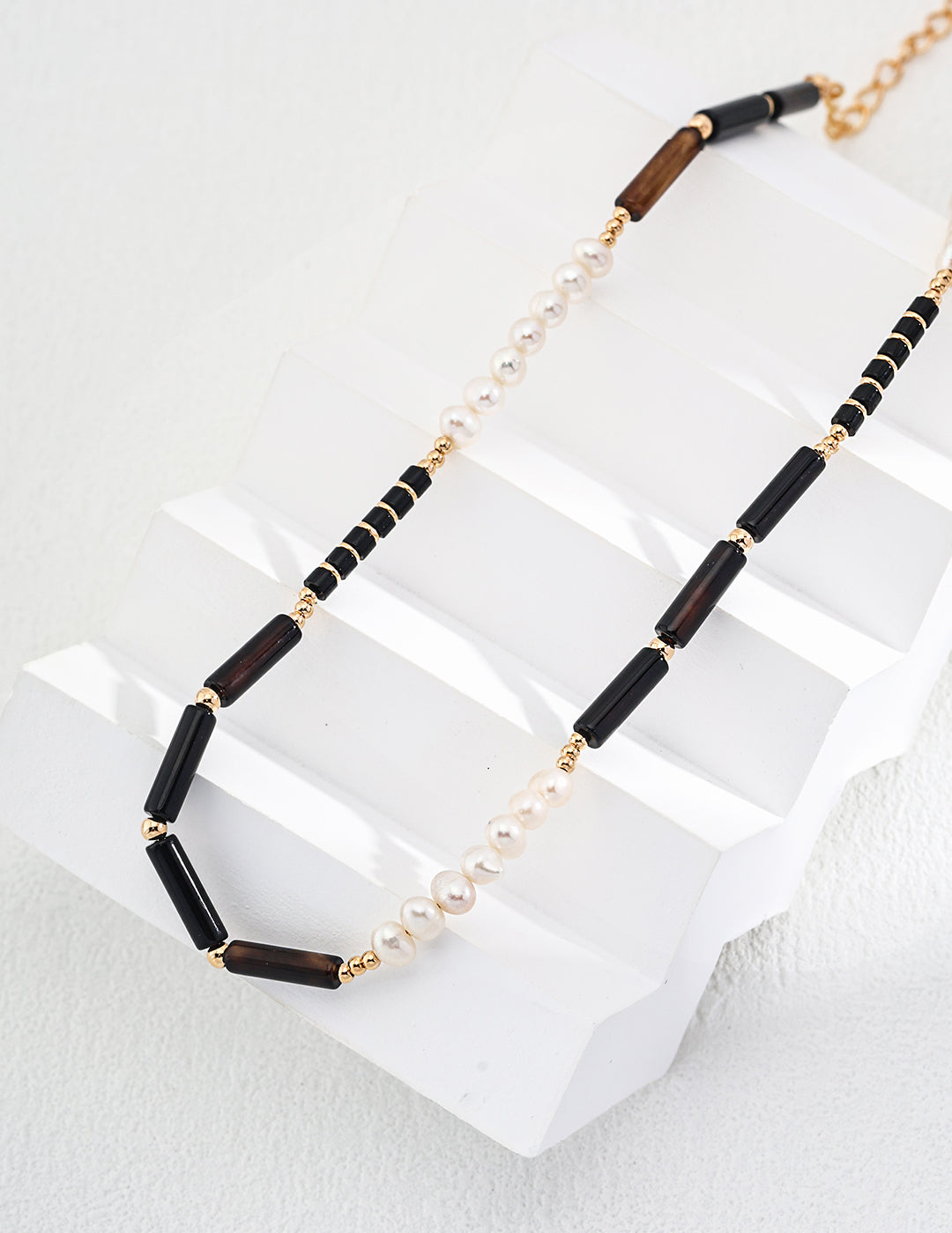 Mystic Noir: Pearl & Onyx Necklace