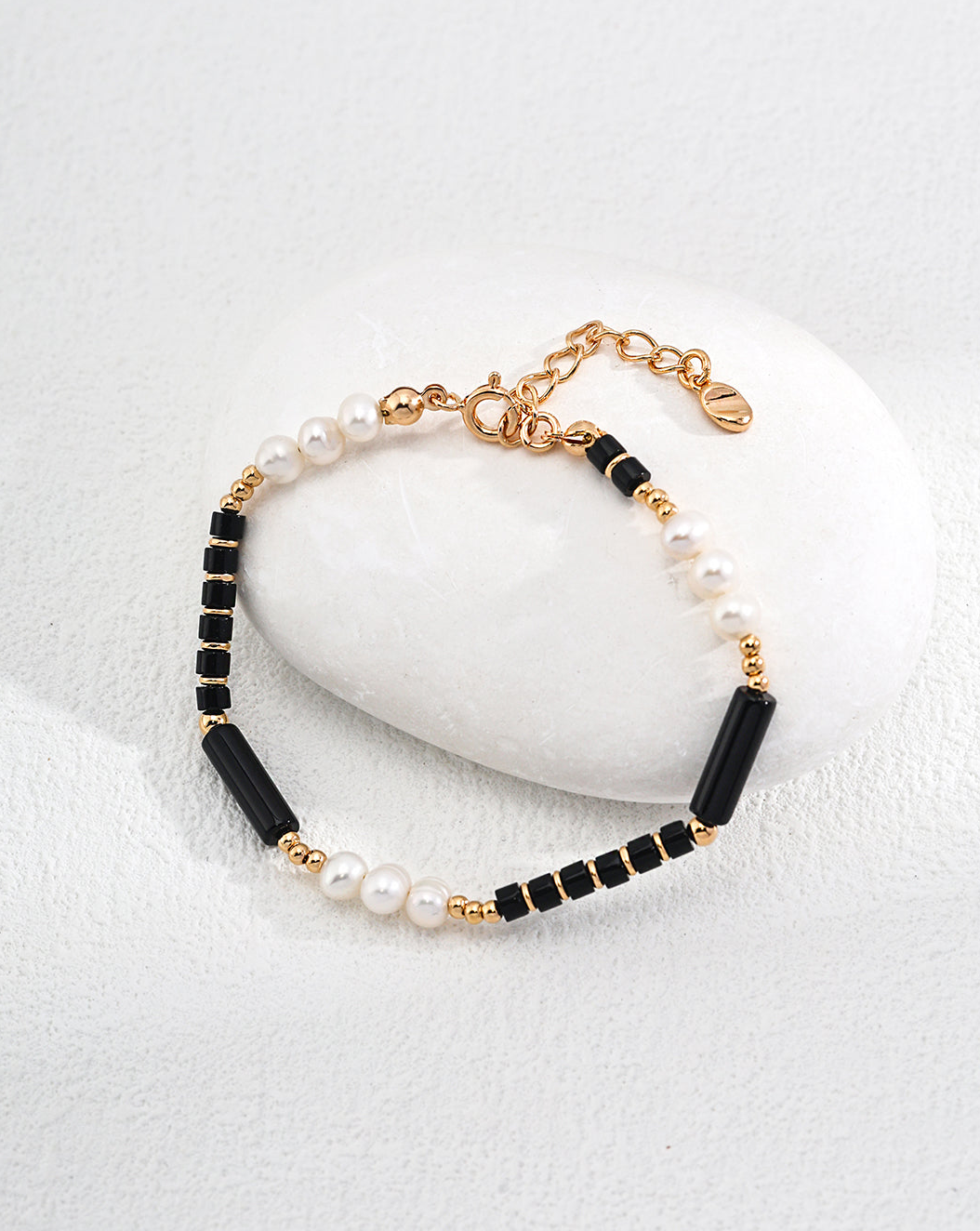 Enchanted Midnight Pearl and Onyx Bracelet